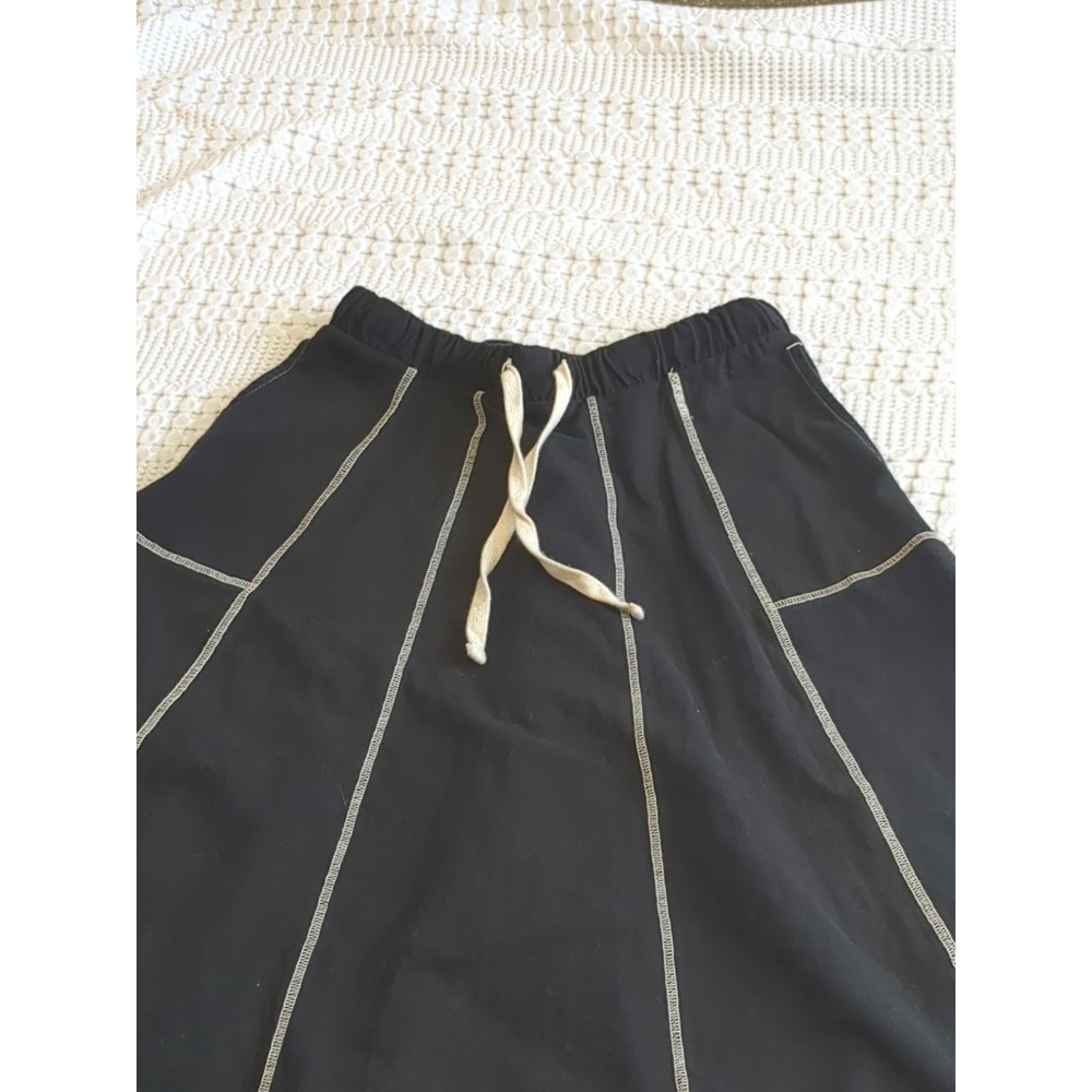 We The Free Free-Est Strada Midi Skirt Sz XS Black White Piping Waist 27" - Picture 2 of 9